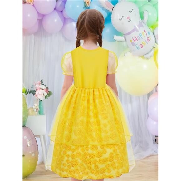 Princess Dress up Clothes for Girls Birthday Fancy Party Halloween Costume - Picture 3 of 8